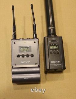 Sony UTX-P1 Wireless Microphone Transmitter, URX-P1 Receiver and F112 Microphone