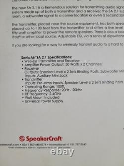 SpeakerCraft SonicAir SA 2.1 NOS Wireless Transmitter Receiver Amplifier New