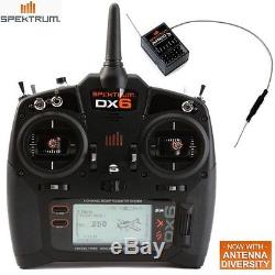 Spektrum DX6 6-CH DSMX Transmitter / Radio Mode 2 w AR610 Receiver Carrying Bag