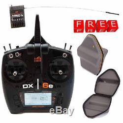 Spektrum DX6e 6-Ch DSMX Transmitter / Radio with AR610 Receiver + Free Case