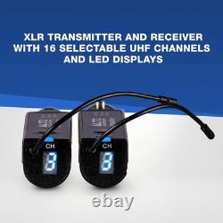 Stealth 1 Mono UHF XLR Wireless Audio System, Transmitter and Receiver for Po