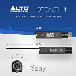 Stealth 1 Mono UHF XLR Wireless Audio System, Transmitter and Receiver for Po