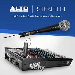 Stealth 1 Mono UHF XLR Wireless Audio System, Transmitter and Receiver for Po
