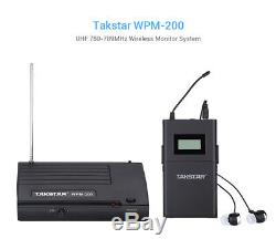 Stereo In-Ear Wireless Monitor System 6CH 1 Transmitter+ 4Receivers 780-789Mhz