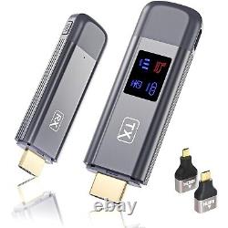 TTQ Wireless HDMI Transmitter and Receiver, 4K Decode 1080P Output Wireless HDMI