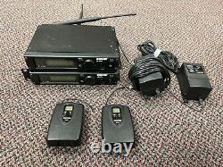 TWO Shure ULXP4 Wireless Microphone Transmitters and receivers Working
