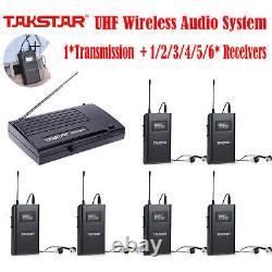 Takstar UHF Wireless Audio System Transmitter LCD Receiver 6 Channels 50m Range