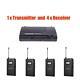 Takstar Wireless Monitor System In-ear Stere 50m Transmitter 4 Receivers M8r0