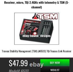 Traxxas 4x4 Hoss 2ch TQi Radio RC Transmitter Remote TSM Receiver VXL 2.4GHz New