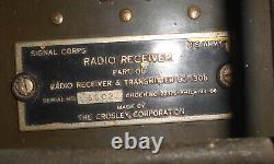 U. S. ARMY WWII 1944 BC-1306 RADIO RECEIVER AND TRANSMITTER''used'