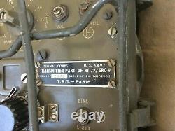 U. S. Army Radio Receiver And Transmitter Rt-77/grc-9 France Made