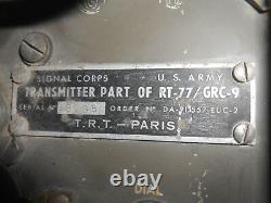 U. S. Army Radio Receiver And Transmitter Rt-77/grc-9 (signal Corps)