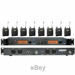 UHF Wireless In Ear Monitor System In-ear Earphone Stage Monitoring Dual Channel
