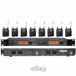 UHF Wireless In ear Monitor System In-ear Earphone Monitoring Stage Dual Channel