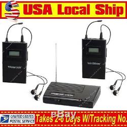 UHF Wireless Monitor In-Ear System 1 Transmitter+2 Receivers WPM-200 For Stage