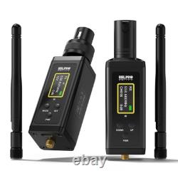 UHF Wireless XLR Transmitter & Receiver w Dual Antennas 470ft Range AutoScan