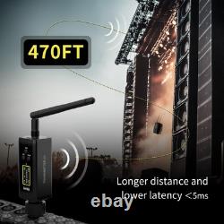 UHF Wireless XLR Transmitter & Receiver w Dual Antennas 470ft Range AutoScan