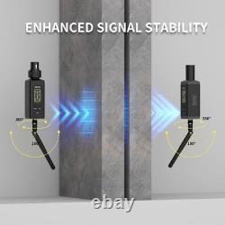 UHF Wireless XLR Transmitter & Receiver w Dual Antennas 470ft Range AutoScan