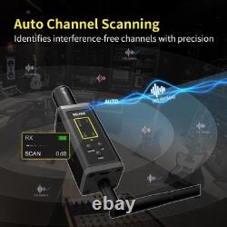 UHF Wireless XLR Transmitter & Receiver w Dual Antennas 470ft Range AutoScan
