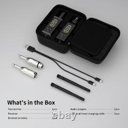 UHF Wireless XLR Transmitter & Receiver w Dual Antennas 470ft Range AutoScan