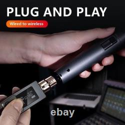 UHF Wireless XLR Transmitter and Receiver Plug-On Wireless Microphone System for