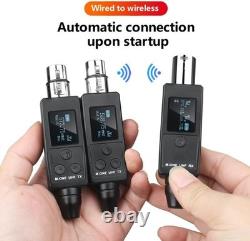 UHF Wireless XLR Transmitter and Receiver Plug-On Wireless Microphone System for