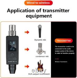 UHF Wireless XLR Transmitter and Receiver Plug-On Wireless Microphone System for