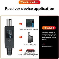 UHF Wireless XLR Transmitter and Receiver Plug-On Wireless Microphone System for