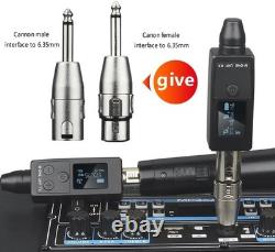 UHF Wireless XLR Transmitter and Receiver Plug-On Wireless Microphone System for