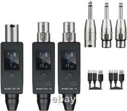 UHF Wireless XLR Transmitter and Receiver Plug-On Wireless Microphone System for