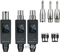 UHF Wireless XLR Transmitter and Receiver Plug-On Wireless Microphone System for