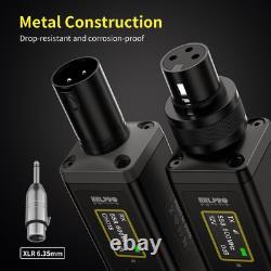UHF Wireless XLR Transmitter and Receiver with Antenna 200ft Range Wireless M