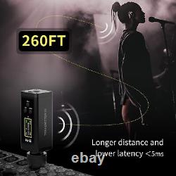 UHF Wireless in Ear Monitor System 260 FT Range Low Latency IEM System with 2