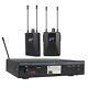 Uhf Wireless In Ear Stereo Monitor System For Stage, Transmitter With Bodyapck