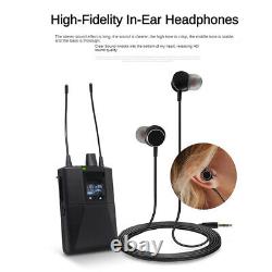 UHF Wireless in Ear Stereo Monitor System for Stage, Transmitter with Bodyapck