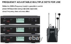 UHF Wireless in Ear Stereo Monitor System for Stage, Transmitter with Bodyapck