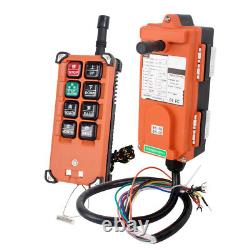 US? 2PCS Transmitter&Receiver Hoist Crane Radio Wireless Remote Control