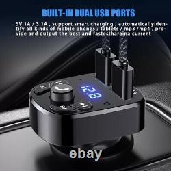 US Bluetooth 5.0 Car Wireless FM Transmitter 2USB PD Charger AUX Hands-Free lot