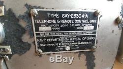 US Navy Military Ship Radio Transmitter Receiver WWII Telephone Vintage Old