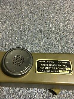 US WW2 Vintage BC-611-D Walkie Talkie Radio Receiver Transmitter