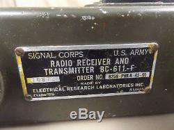 US WW2 Vintage BC-611-F Handy Walkie Talkie Radio Receiver Transmitter