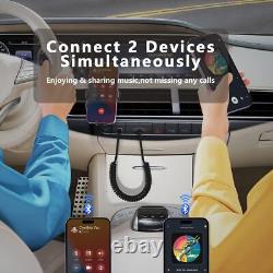 USA Aux to Bluetooth 5.1 Adapter 3.5mm Bluetooth Receiver Microphone for Car Lot