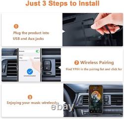 USA Aux to Bluetooth 5.1 Adapter 3.5mm Bluetooth Receiver Microphone for Car Lot