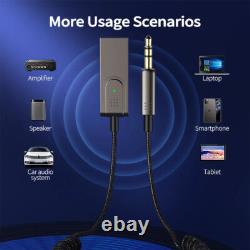 USA Aux to Bluetooth 5.1 Adapter 3.5mm Bluetooth Receiver Microphone for Car Lot