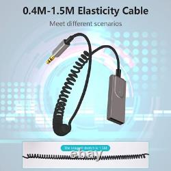 USA Aux to Bluetooth 5.1 Adapter 3.5mm Bluetooth Receiver Microphone for Car Lot