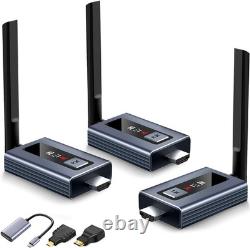 Upgraded Wireless HDMI Transmitter and 2 Receivers with LED Screen, up to 6 Rxs Upgraded Wireless HDMI Transmitter and 2 Receivers with LED Screen, up to 6 Rxs