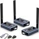 Upgraded Wireless Hdmi Transmitter And 2 Receivers With Led Screen, Up To 6 Rxs