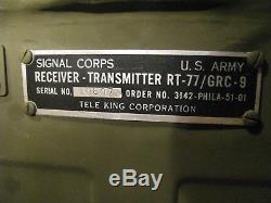 Us Signal Corps Rt-77 / Grc-9 Military Radio Receiver Transmitter Angry Nine