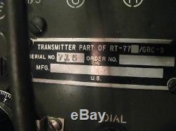 Us Signal Corps Rt-77 / Grc-9 Military Radio Receiver Transmitter Angry Nine