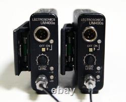 Used Lectrosonics SRA/5P 2-Channel Receiver & (2) UM400a Transmitters Block 25